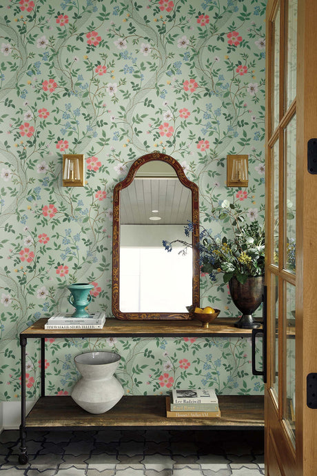 Rifle Paper Co. 4212-84380 Waverly Mint Wallpaper