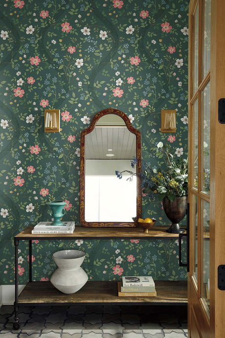 Rifle Paper Co. 4212-84382 Waverly Emerald Wallpaper
