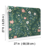 Rifle Paper Co. 4212-84382 Waverly Emerald Wallpaper