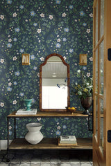 Rifle Paper Co. 4212-84384 Waverly Navy Wallpaper