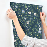 Rifle Paper Co. 4212-84384 Waverly Navy Wallpaper