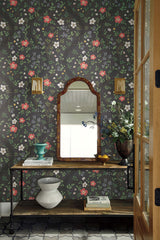 Rifle Paper Co. 4212-84385 Waverly Charcoal Wallpaper