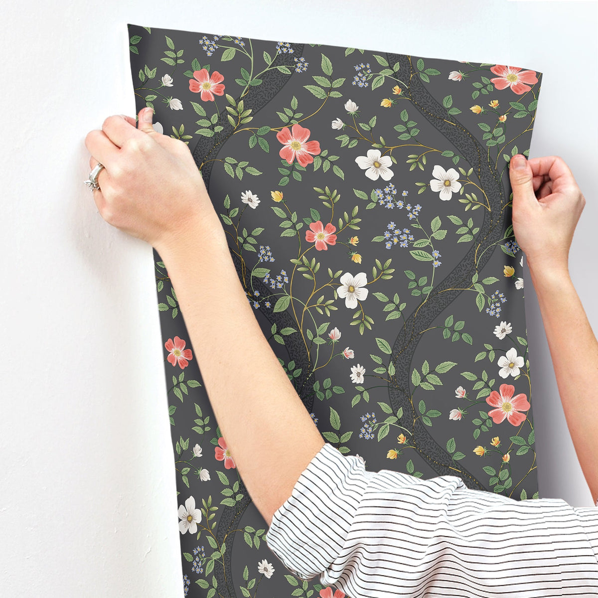 Rifle Paper Co. 4212-84385 Waverly Charcoal Wallpaper