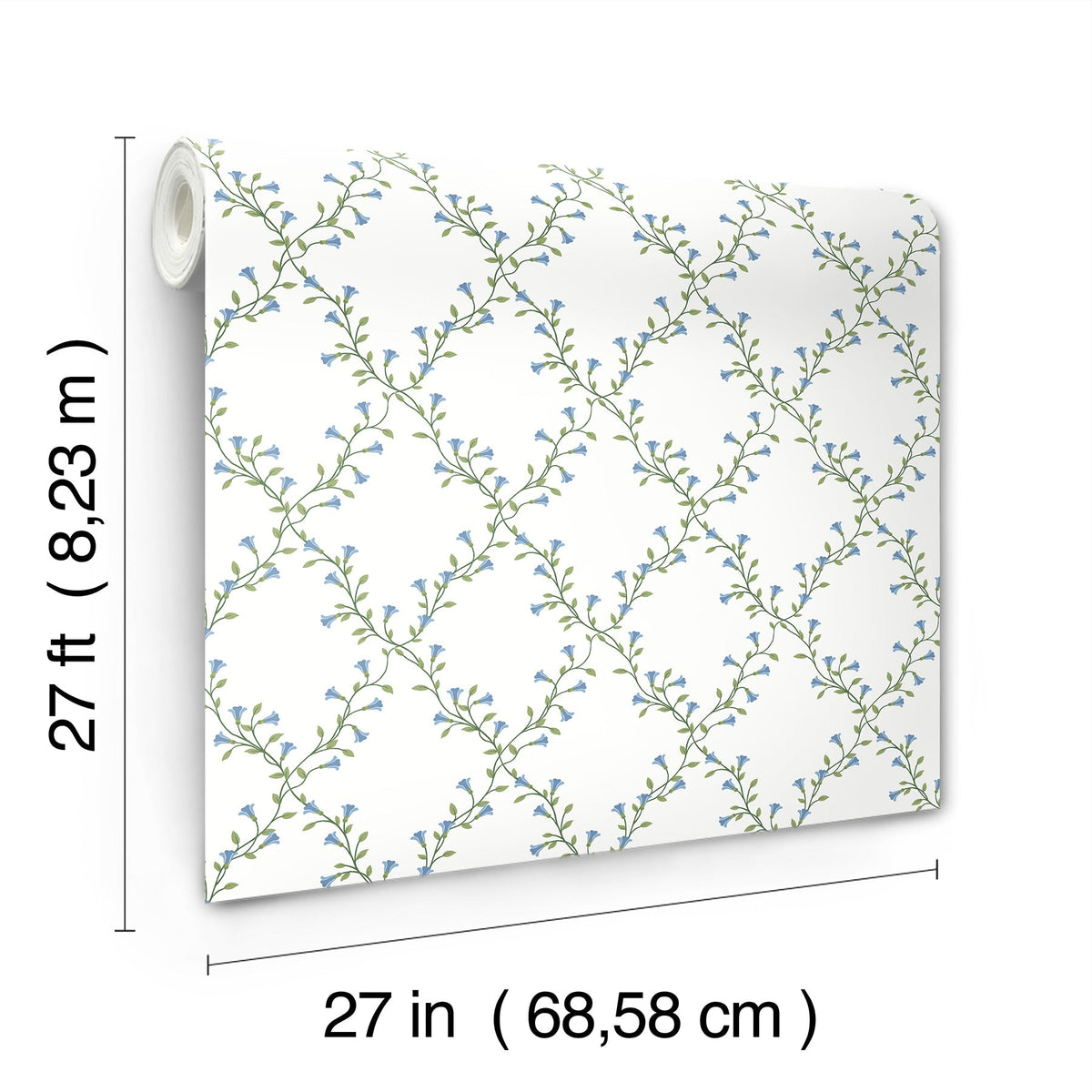 Rifle Paper Co. 4212-84389 Bellflower White Wallpaper