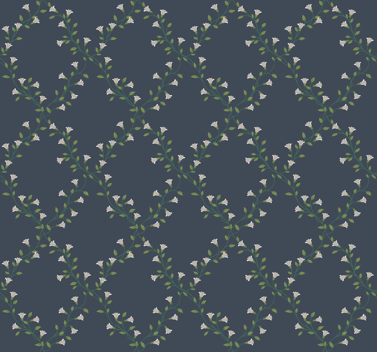 Rifle Paper Co. 4212-84390 Bellflower Navy Wallpaper