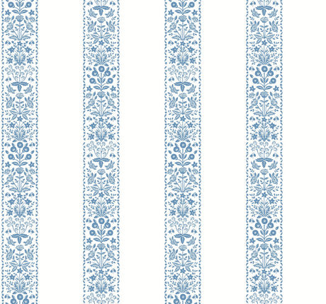 Rifle Paper Co. 4212-84393 Estee Stripe Blue & White Wallpaper