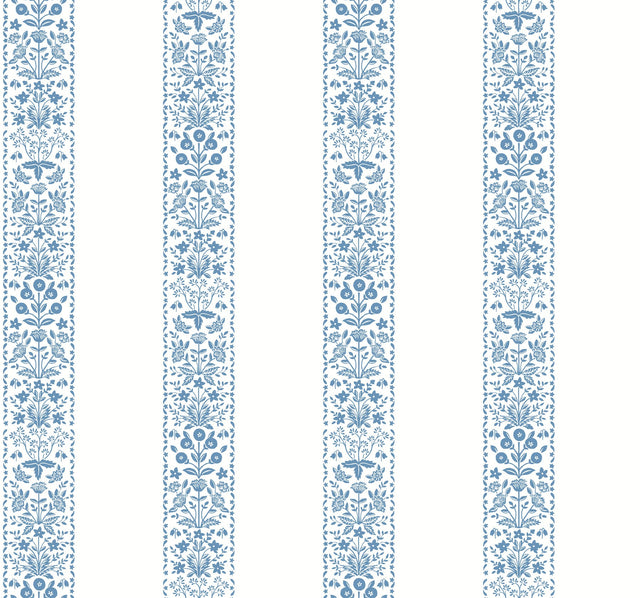 Rifle Paper Co. 4212-84393 Estee Stripe Blue & White Wallpaper
