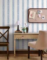 Rifle Paper Co. 4212-84393 Estee Stripe Blue & White Wallpaper