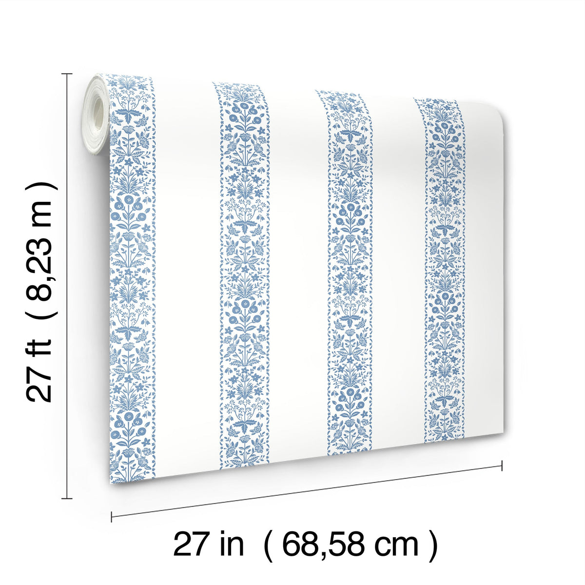 Rifle Paper Co. 4212-84393 Estee Stripe Blue & White Wallpaper