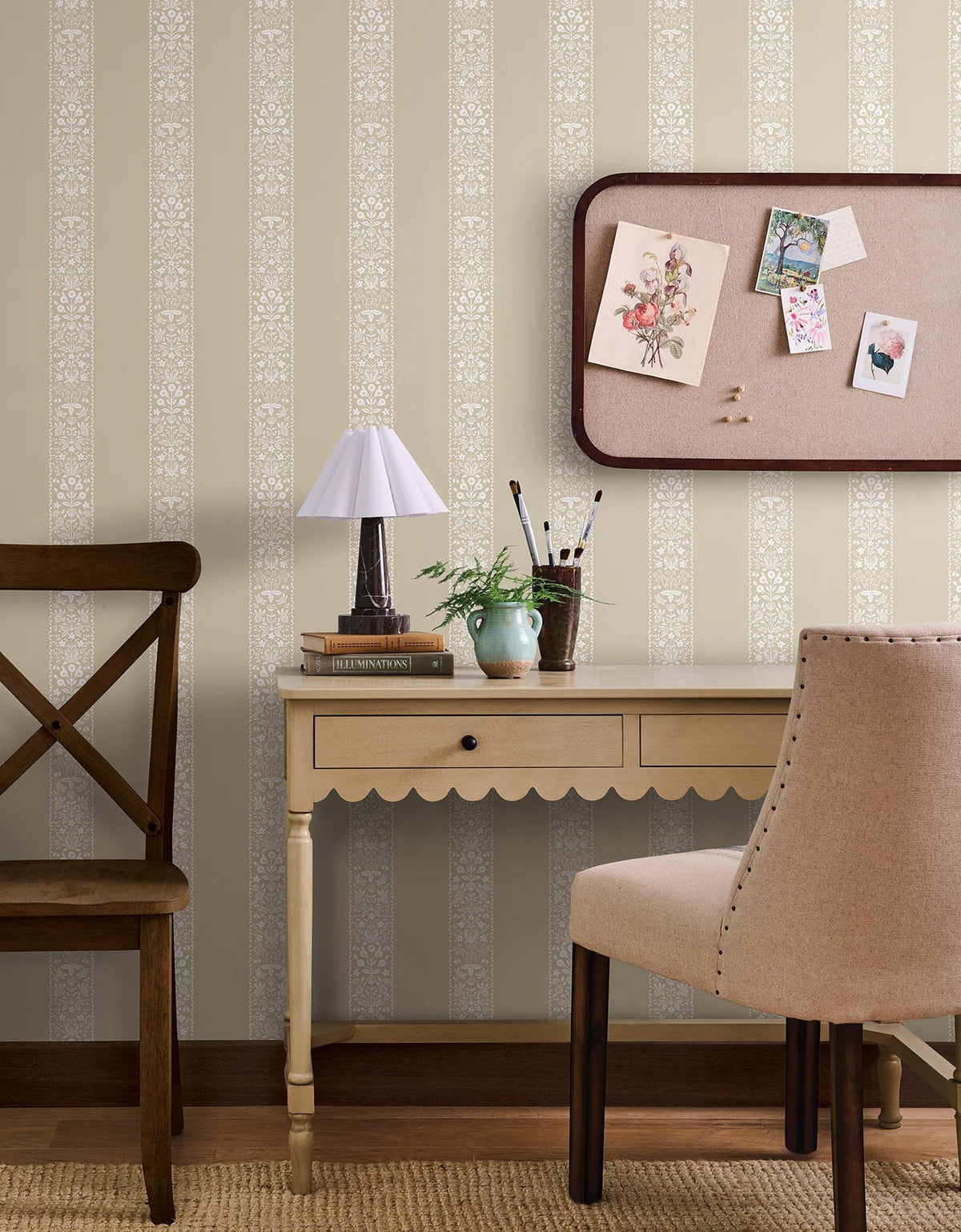 Rifle Paper Co. 4212-84394 Estee Stripe Linen Wallpaper