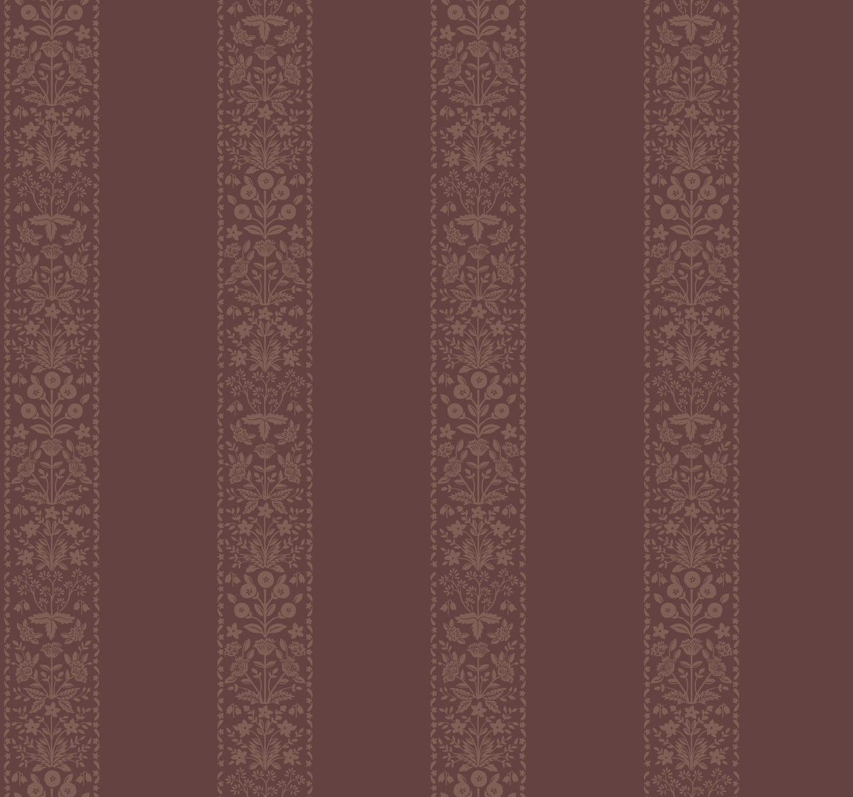 Rifle Paper Co. 4212-84395 Estee Stripe Burgundy Wallpaper