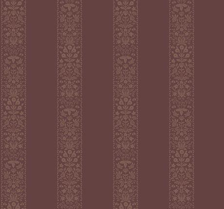 Rifle Paper Co. 4212-84395 Estee Stripe Burgundy Wallpaper