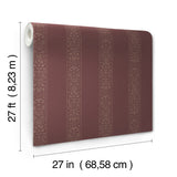 Rifle Paper Co. 4212-84395 Estee Stripe Burgundy Wallpaper