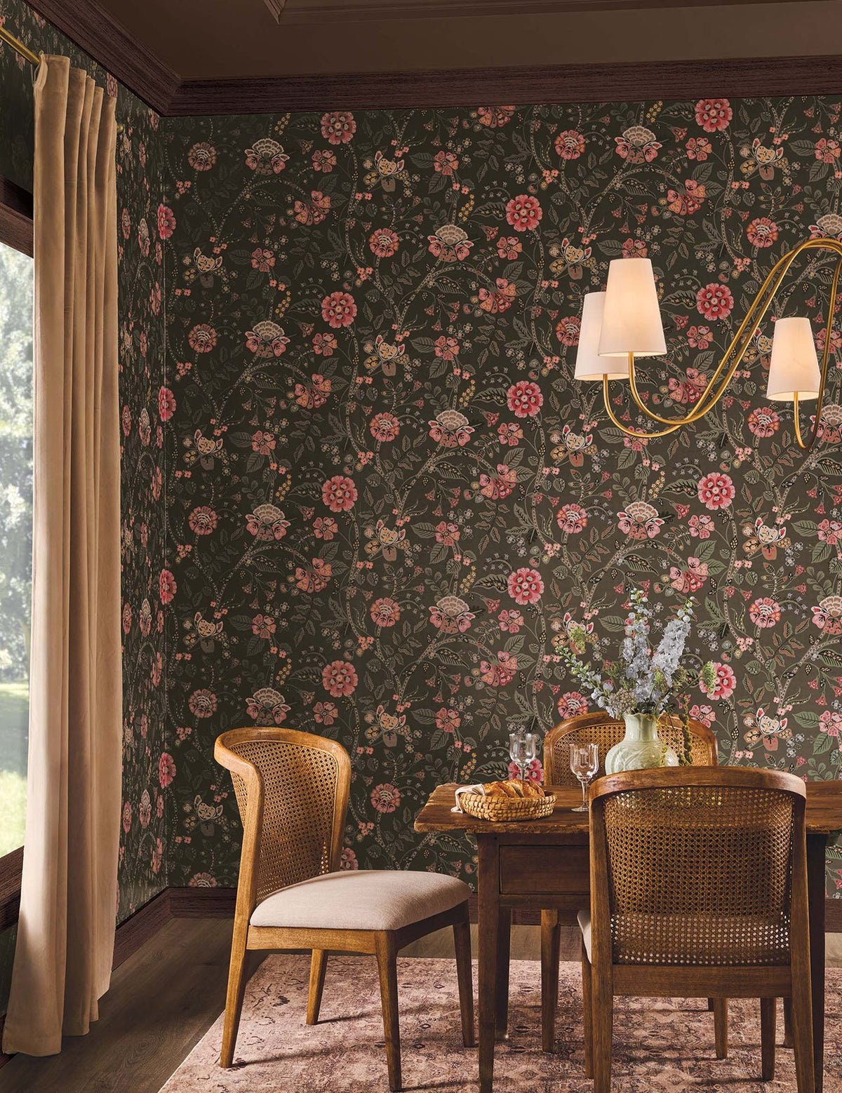 Rifle Paper Co. 4212-84396 Gracie Brown Wallpaper