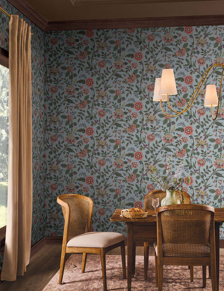 Rifle Paper Co. 4212-84398 Gracie Blue Wallpaper