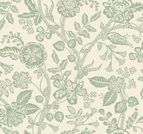 Rifle Paper Co. 4212-84399 Gracie Garden Sage & Cream Wallpaper