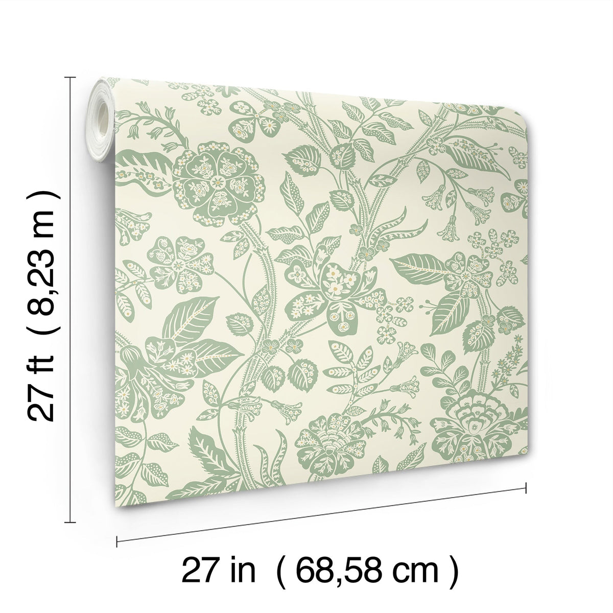 Rifle Paper Co. 4212-84399 Gracie Garden Sage & Cream Wallpaper