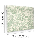 Rifle Paper Co. 4212-84399 Gracie Garden Sage & Cream Wallpaper