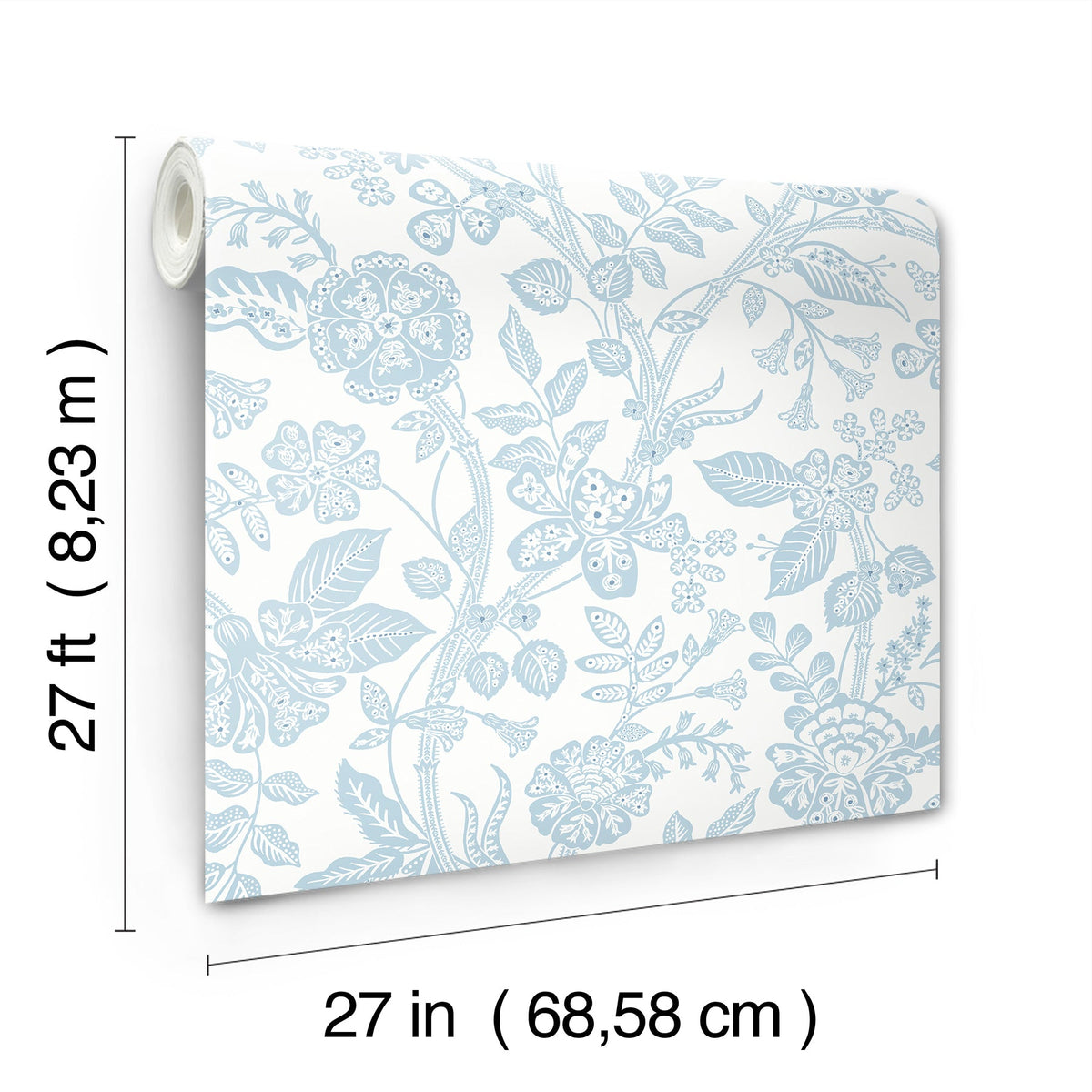 Rifle Paper Co. 4212-84401 Gracie Garden Blue & White Wallpaper