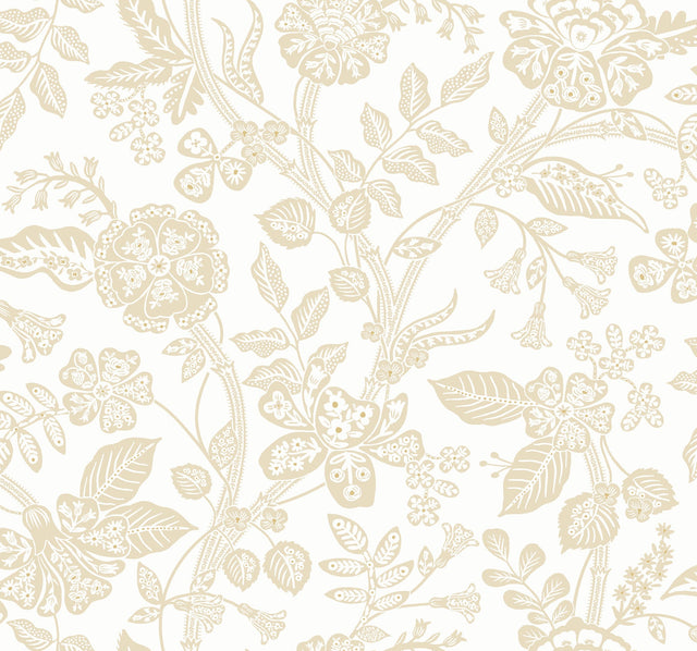 Rifle Paper Co. 4212-84402 Gracie Garden Beige & White Wallpaper
