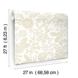 Rifle Paper Co. 4212-84402 Gracie Garden Beige & White Wallpaper