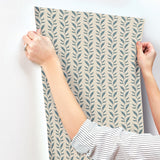 Rifle Paper Co. 4212-84405 Seagrass Slate & Linen Wallpaper