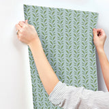 Rifle Paper Co. 4212-84406 Seagrass Blue Wallpaper