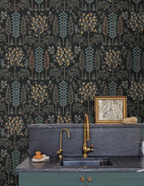 Rifle Paper Co. 4212-84409 Fenna Black Wallpaper