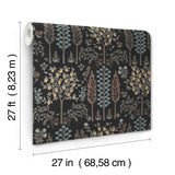 Rifle Paper Co. 4212-84409 Fenna Black Wallpaper