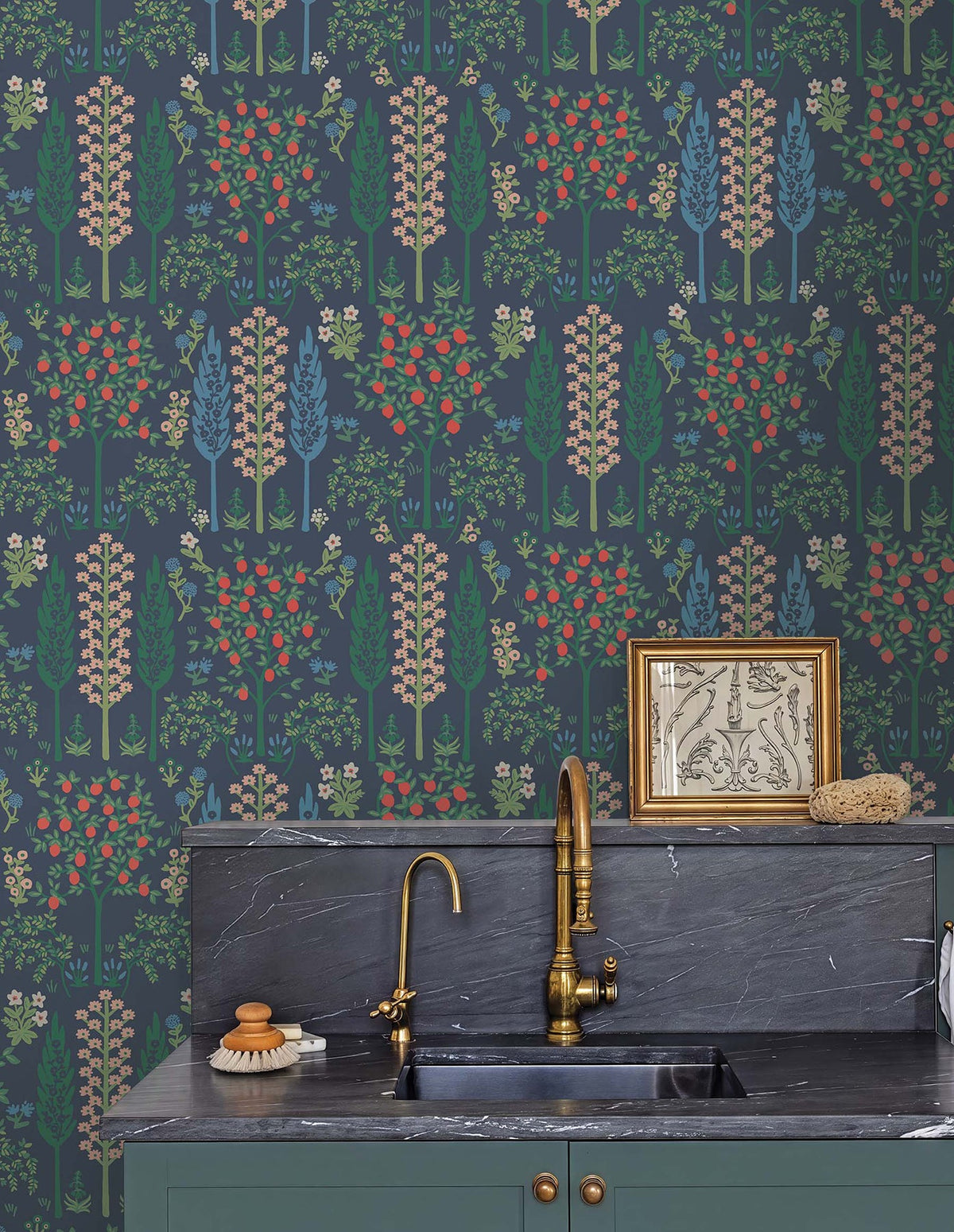 Rifle Paper Co. 4212-84412 Fenna Navy Multi Wallpaper