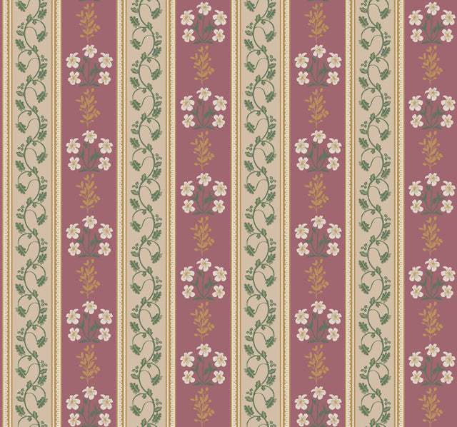 Rifle Paper Co. 4212-84419 Portico Burgundy Wallpaper