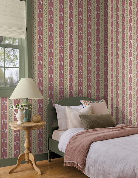 Rifle Paper Co. 4212-84419 Portico Burgundy Wallpaper