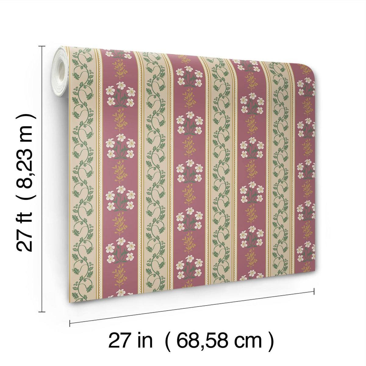 Rifle Paper Co. 4212-84419 Portico Burgundy Wallpaper