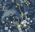 Rifle Paper Co. 4212-84422 Peacock Navy Wallpaper