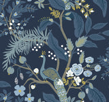 Rifle Paper Co. 4212-84422 Peacock Navy Wallpaper