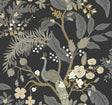 Rifle Paper Co. 4212-84423 Peacock Black Wallpaper