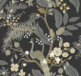Rifle Paper Co. 4212-84423 Peacock Black Wallpaper