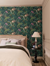 Rifle Paper Co. 4212-84424 Peacock Emerald Wallpaper
