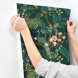 Rifle Paper Co. 4212-84424 Peacock Emerald Wallpaper