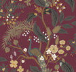 Rifle Paper Co. 4212-84425 Peacock Burgundy Wallpaper