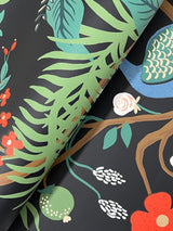 Rifle Paper Co. 4212-84427 Peacock Charcoal Wallpaper