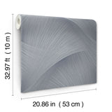 York Wallcoverings Etched Reeds Slate Abstract Wallpaper 422