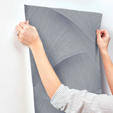 York Wallcoverings Etched Reeds Slate Abstract Wallpaper 422