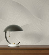 York Wallcoverings Etched Reeds Light Grey Abstract Wallpape
