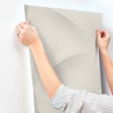 York Wallcoverings Etched Reeds Light Grey Abstract Wallpape