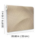 York Wallcoverings Etched Reeds Light Brown Abstract Wallpap