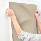 York Wallcoverings Etched Reeds Light Brown Abstract Wallpap