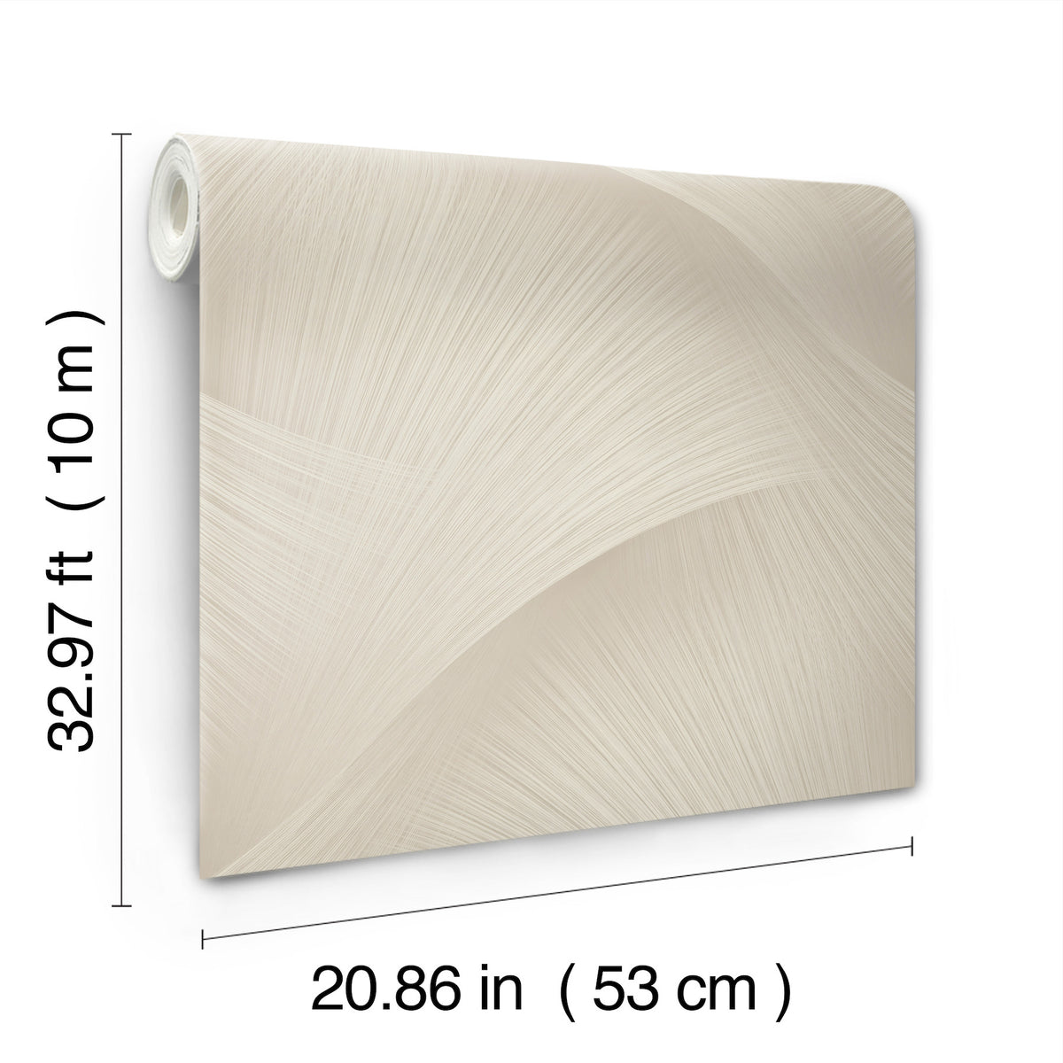 York Wallcoverings Etched Reeds Beige Abstract Wallpaper 422