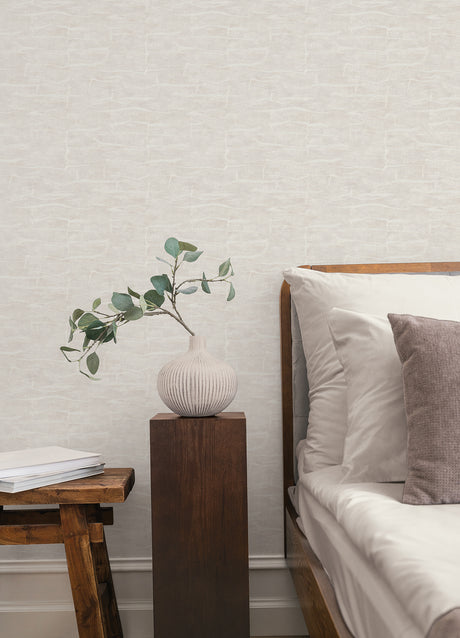 York Wallcoverings Sculpted Burlap Cream Textured Wallpaper 