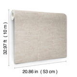York Wallcoverings Sculpted Burlap Taupe Textured Wallpaper 